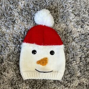 Snowman Toddler Knit Beanie Pom Winter Hat CUTE